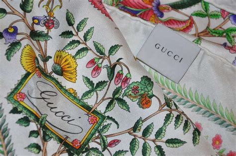 gucci signature classic floral scarf beige multi|Gucci floral scarf vintage.